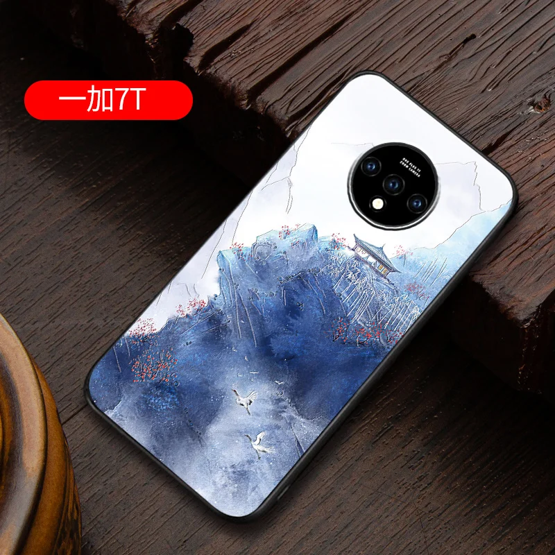 12 ONEPLUS7T тисненый винтажный Восточно-Азиатский китайский чехол в японском стиле для ONEPLUS 7T Снежная гора декрета чехол для крана - Цвет: 12