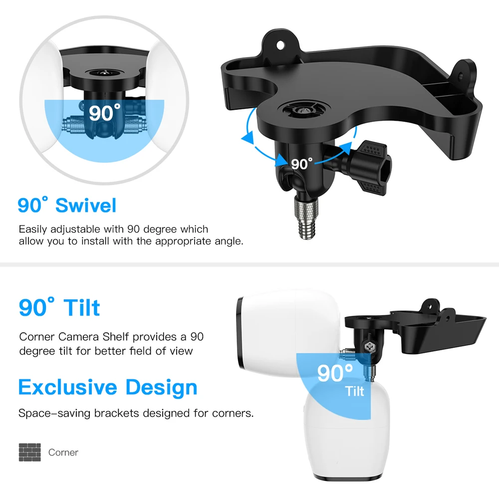 Угловое крепление угловой крепежный кронштейн для камеры монитора GoPro/PRO2/ARLO HD/ARLO