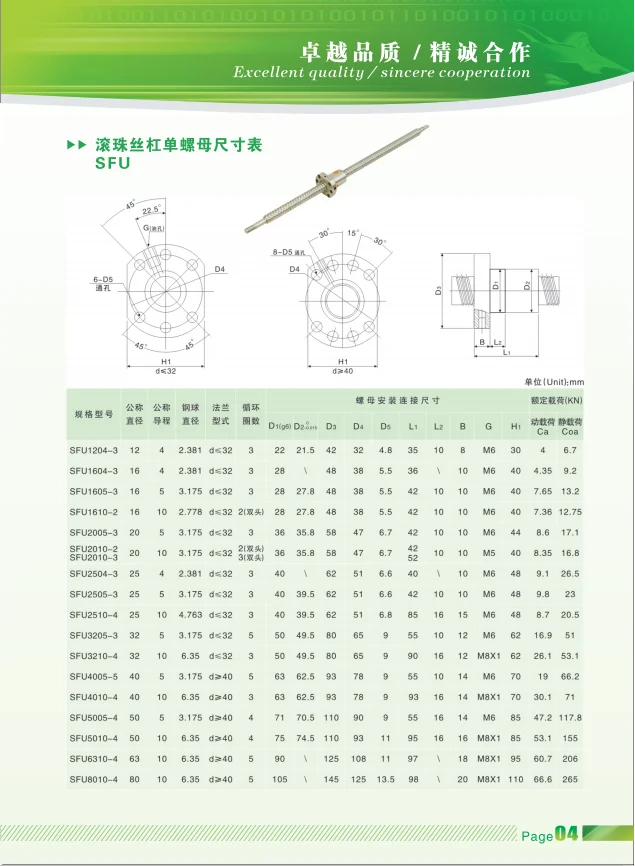 SFU滚珠丝杆