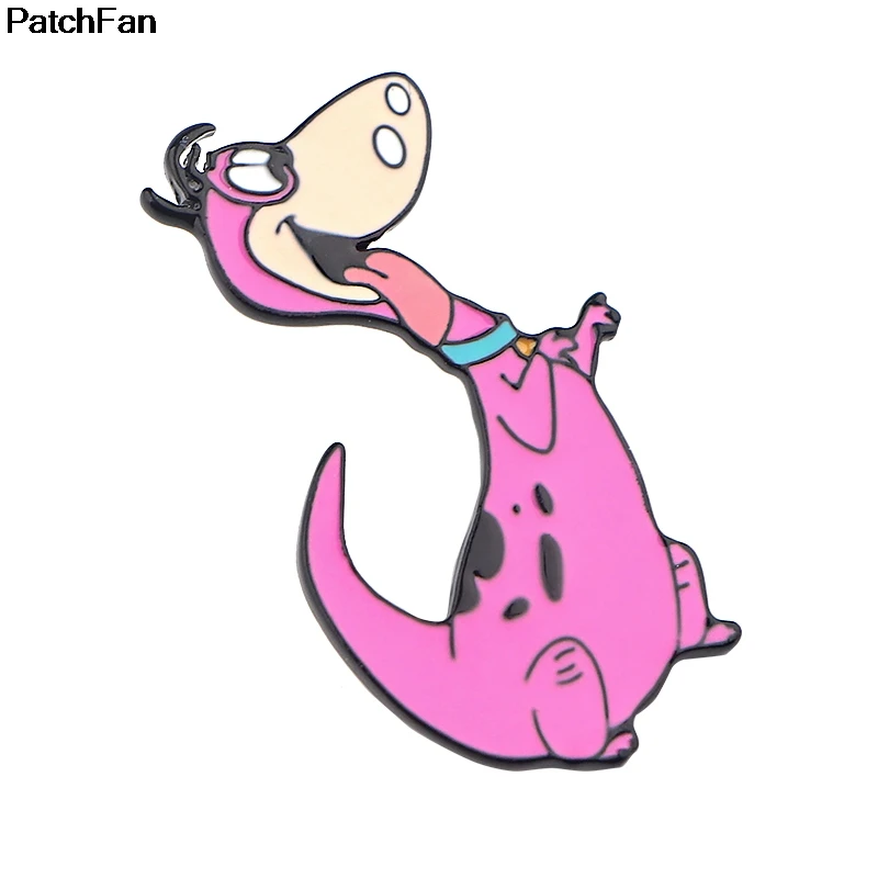 A2501 Patchfan kawaii Flintstones Шарм мультфильм булавки para рубашка пальто Броши Одежда рюкзак аксессуар металлические ювелирные изделия значок