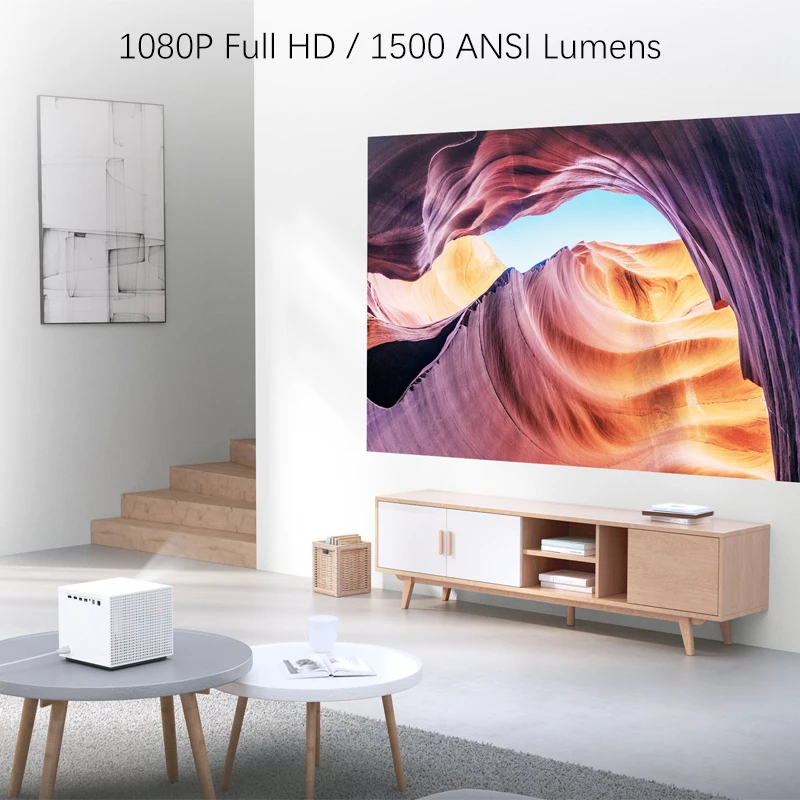 Проектор Xiaomi fengmi Vogue 1080P DLP 1500ANSI люменов 2 ГБ + 32 Android Wi Fi поддержка 4K проектор для