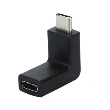 

USB 3.1 Type C Female to 90 Degree Male Adapter Converter Connector USB-C Up to 10 Gbit/s of data transfer F821