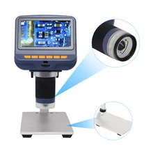 Настольный микроскоп камера 220X увеличение USB цифровой микроскоп 4,3 дюймов HD экран со светодиодный светильник для ремонта пайки