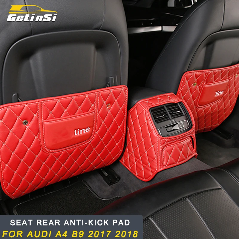 Gelinsi для Audi A4 A5 S4 S5 B9 защита на заднее сиденье автомобиля, кожаный анти-удар, коврик, подушка, аксессуары для интерьера