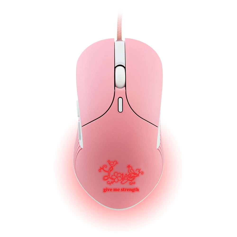 Only Pink Mouse Проводная игровая мышь RGB светодиодный светло-розовый игровой компьютер мыши 3200 dpi 6D тихий USB Оптический Muase геймер с коврик для мыши для Overwatch - Цвет: Only Pink Mouse