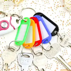 30 шт красочный пластиковый брелок для ключей брелок для багажа карты ключевые бирки Ассорти брелоки идентификационные бирки имя карты