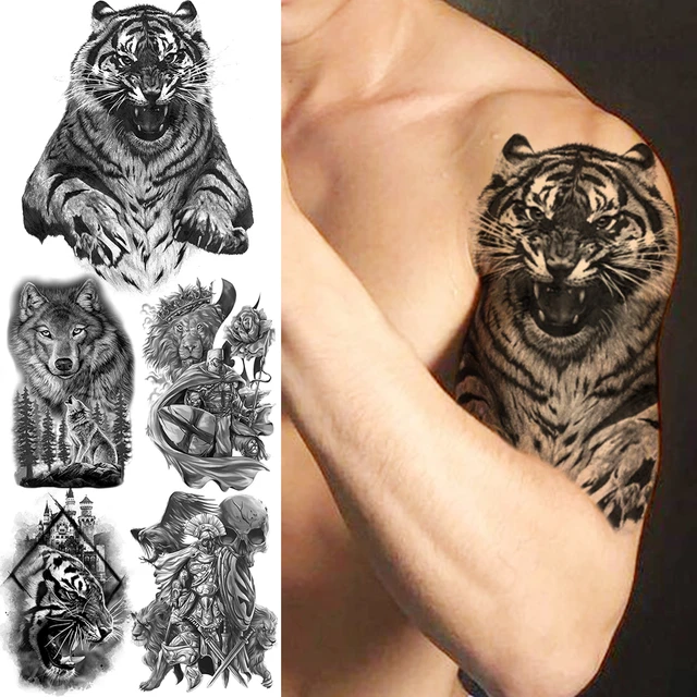 Tatuagem Temporária 3d Tigre Tattoo