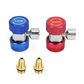 

2pcs R134A High Low Pressure Quick Connector CouplerC Aluminum alloy Refrigerant Adapter Car Accessories