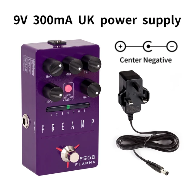 FLAMMA FS06 Preamp Pedal Digital Guitar Effects Pedal with 7