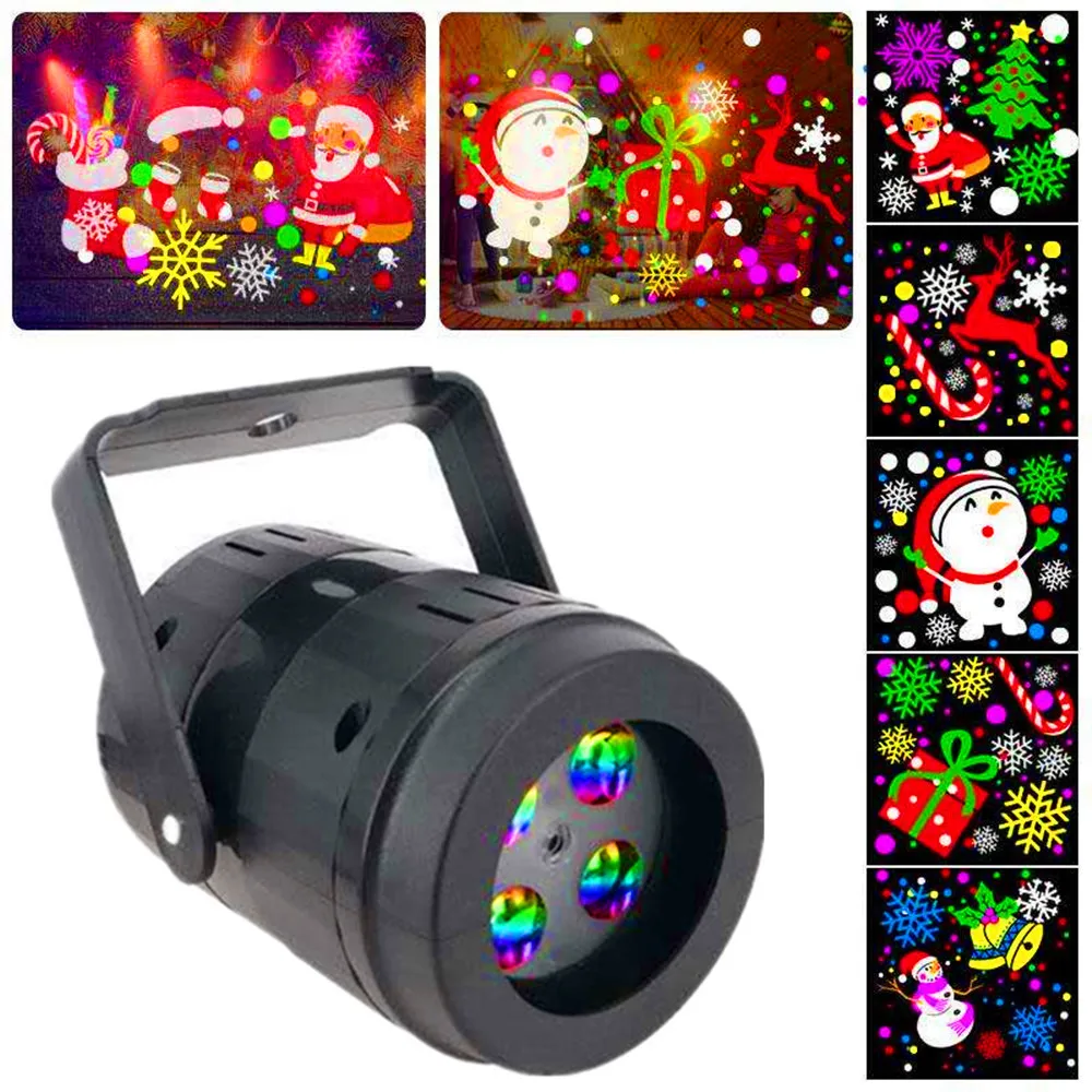 Christmas Projector Lamp 20 Patterns Christmas LED Stage Lights DJ Stage Lamp Christmas Decoration Lights for Home Family Party