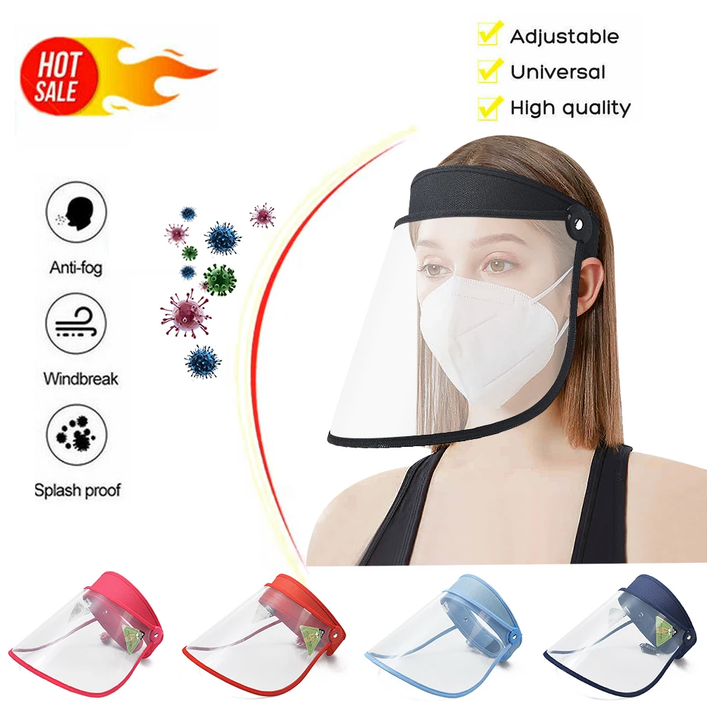 

Fast Anti-spitting Protective Hat Professional Anti Virus Protection Big Eaves Face Mask Antivirus Spitting Splash Transmission