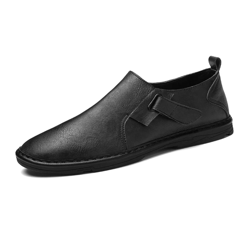 Мужские туфли-мокасины из натуральной кожи; кожаные кроссовки для вождения на плоской подошве; дизайнерская мужская обувь; лоферы на шнуровке; повседневная обувь; размеры 38-47 - Цвет: Черный