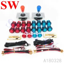 Аркадные наборы с нулевой задержкой DIY аркадная часть комплект USB управления энкодером для rapsberry PI и ПК с аркадной светодиодная кнопка и джойстик