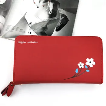 

2020 New One Shoulder Clutch Wallet Ladies Coin Purse Zipper Coin Bag Cute Flowers Small Fresh Zippered Cloth Pouches Small