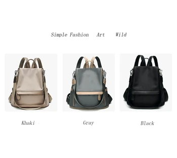 

2020 Women Oxford Backpack Fashion Dual-use School Formal Bag Solid Color For Teenage Ladies Kanken Travel Bag