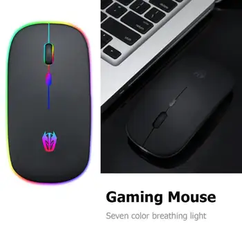 

Durable Mouse Portable Delicate Design A5 Wireless Colorful Breathing Light Gaming Mice Rechargeable Mouse for Laptop