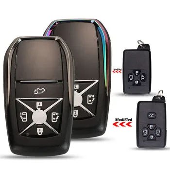 

jingyuqin Upgrade Replacement Shell Smart Remote Key Case Fob 4/5 Buttons For Toyota Previa Alphard Prius With Insert Blade