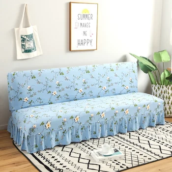 

Sofa Cover with Skirt Flower Printing Tight Elastic Protector Couch Covers Slipcover Covers Without Armrest Covering The Sofas