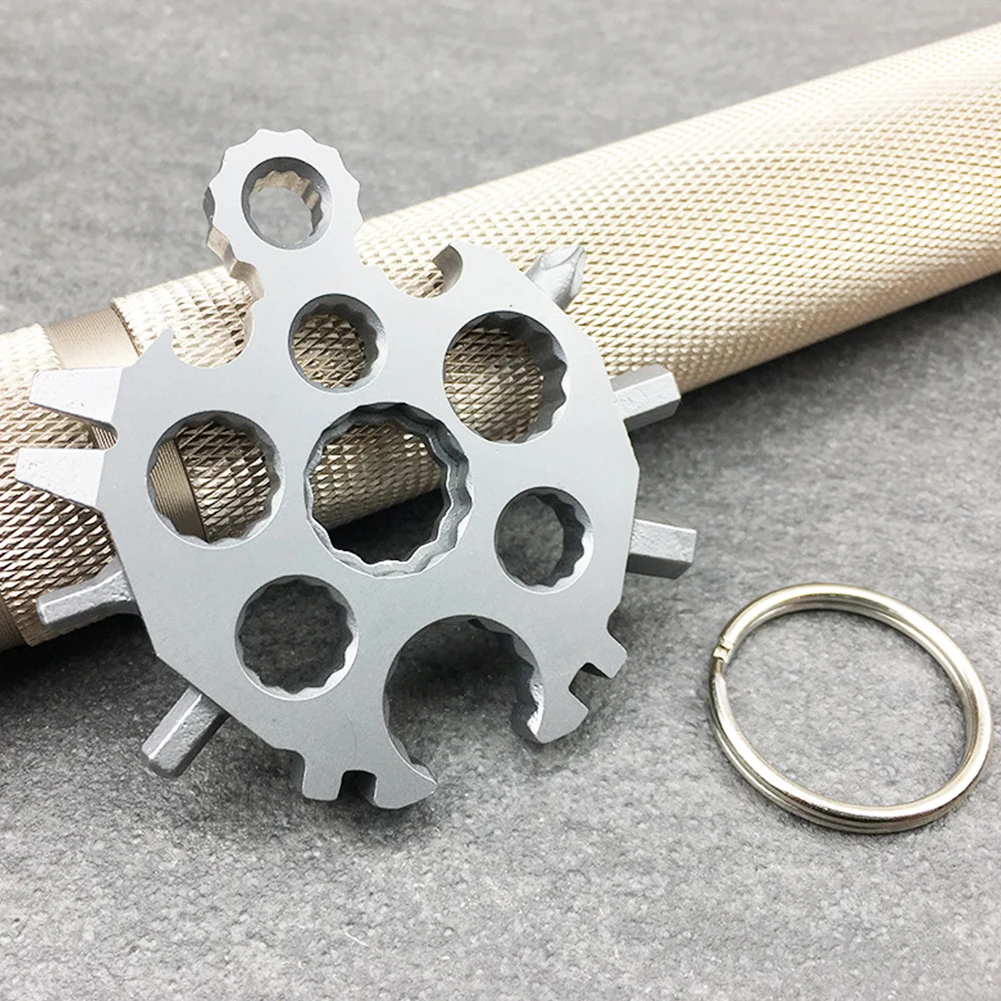 cheap Card 20 In 1 Stainless Steel Practical Mountain Bike Portable Turtle Shape Bicycle Wrench Repair Tool Mini Cycling Outdoor Home
