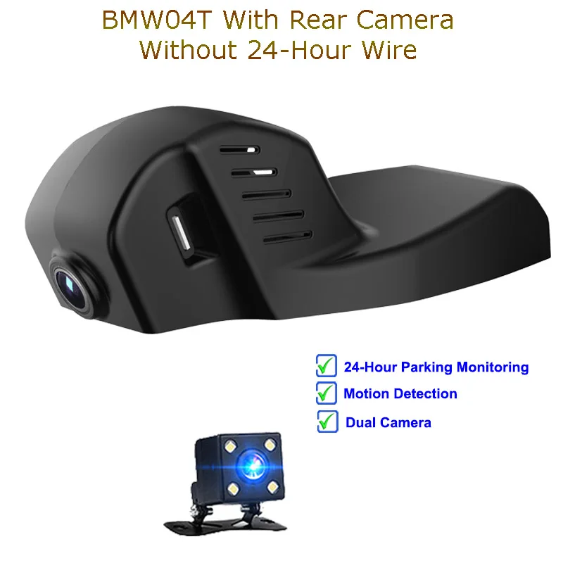 Jabriel 1080P скрытый авто видеорегистратор 24 часа парковочный рекордер Dvr камера заднего вида для BMW X1/X4/X5 E84 F26 F15 e46 e70 - Название цвета: BMW04 Tow Camera