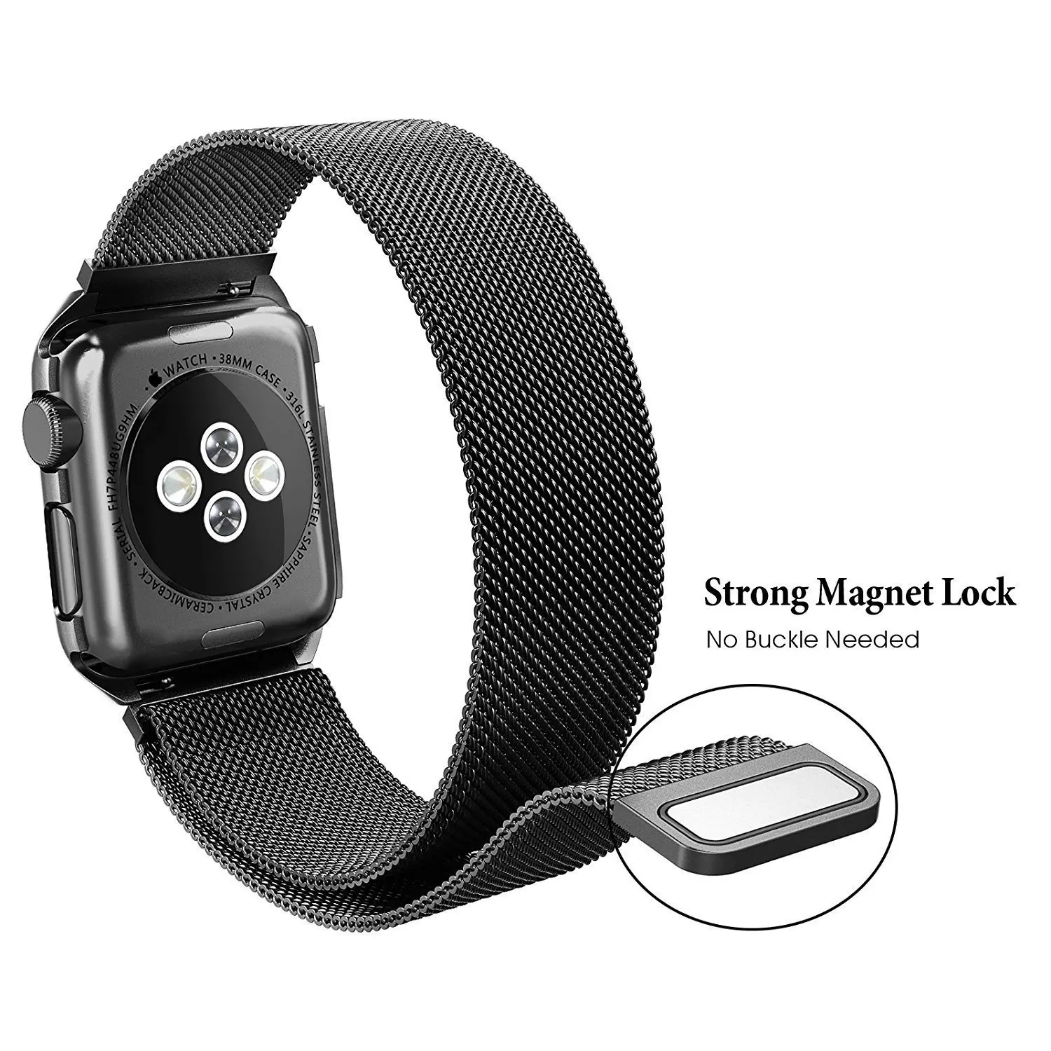 Миланский Браслет на петле для apple watch band serie 5 4 3 2 1 металлический защитный чехол Чехол браслет ремешок для iwatch 38/42/44/40 мм