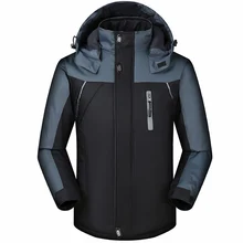 Мужская лыжная куртка, теплая куртка для сноубординга, дышащая спортивная куртка размера плюс для кемпинга и снега