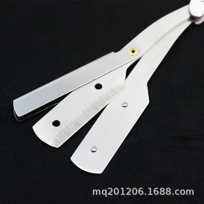 Retro Razor Manual Razor Vintage Stainless Steel Knife Holder Hairdressing Razor Shave Shaving Eyebrow G1126 5