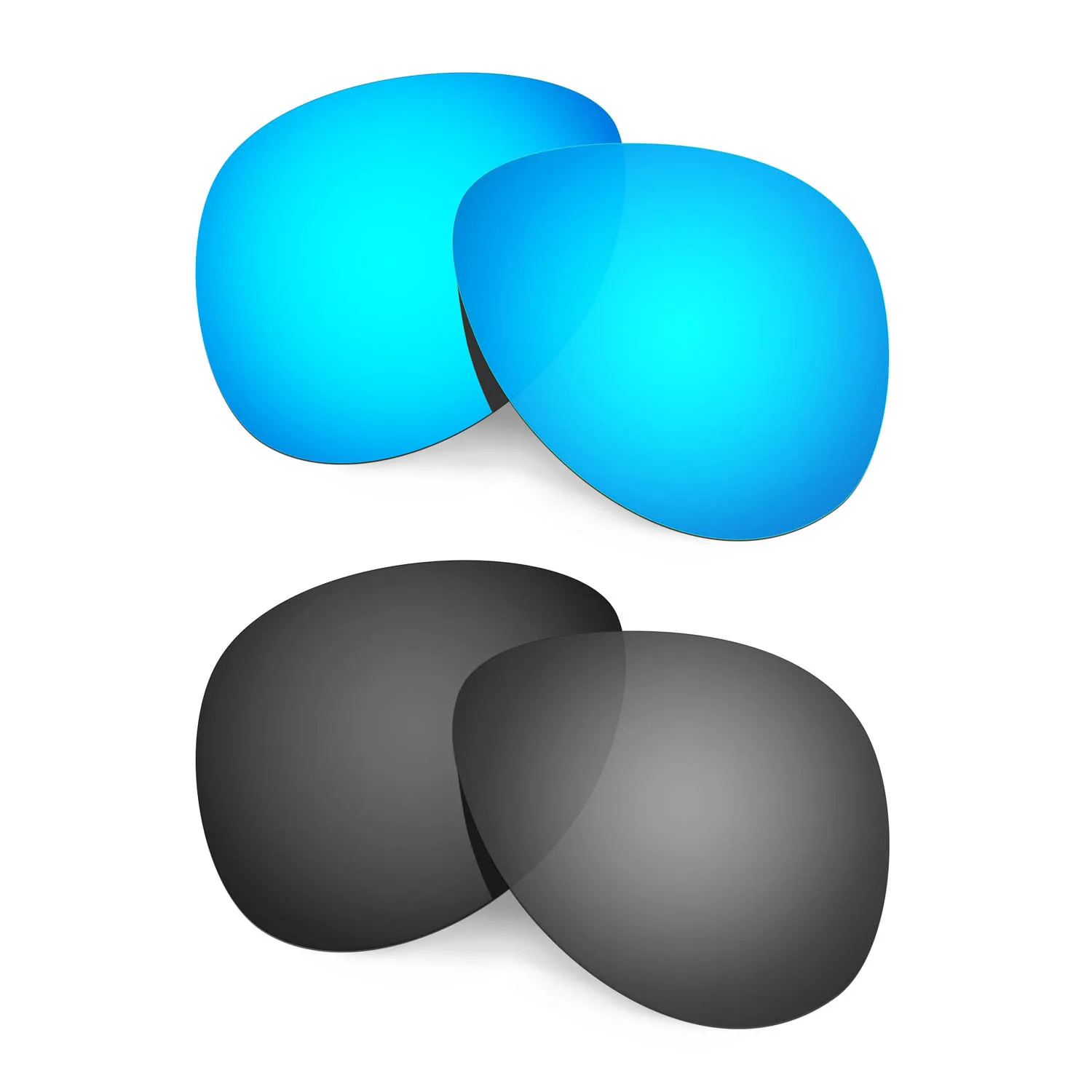 

HKUCO For Plaintiff Sunglasses Polarized Replacement Lenses - Blue&Black 2 Pairs