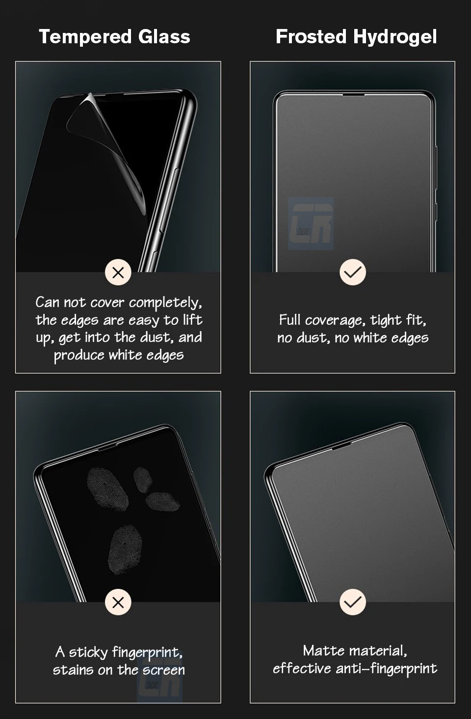 No Fingerprint Matte Hydrogel Film for Xiaomi Redmi Note 8 7 7A K20 Pro Note 4 4x Screen Protector for Xiao A3 Lite Frosted Film 3