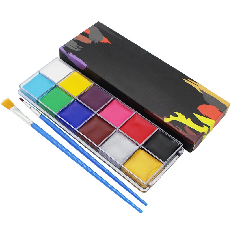 12 Colors Body Art Oil Painting Face Paint Non Toxic Face Body Art Painting Safe Water Paint Oil Tattoo painting Halloween