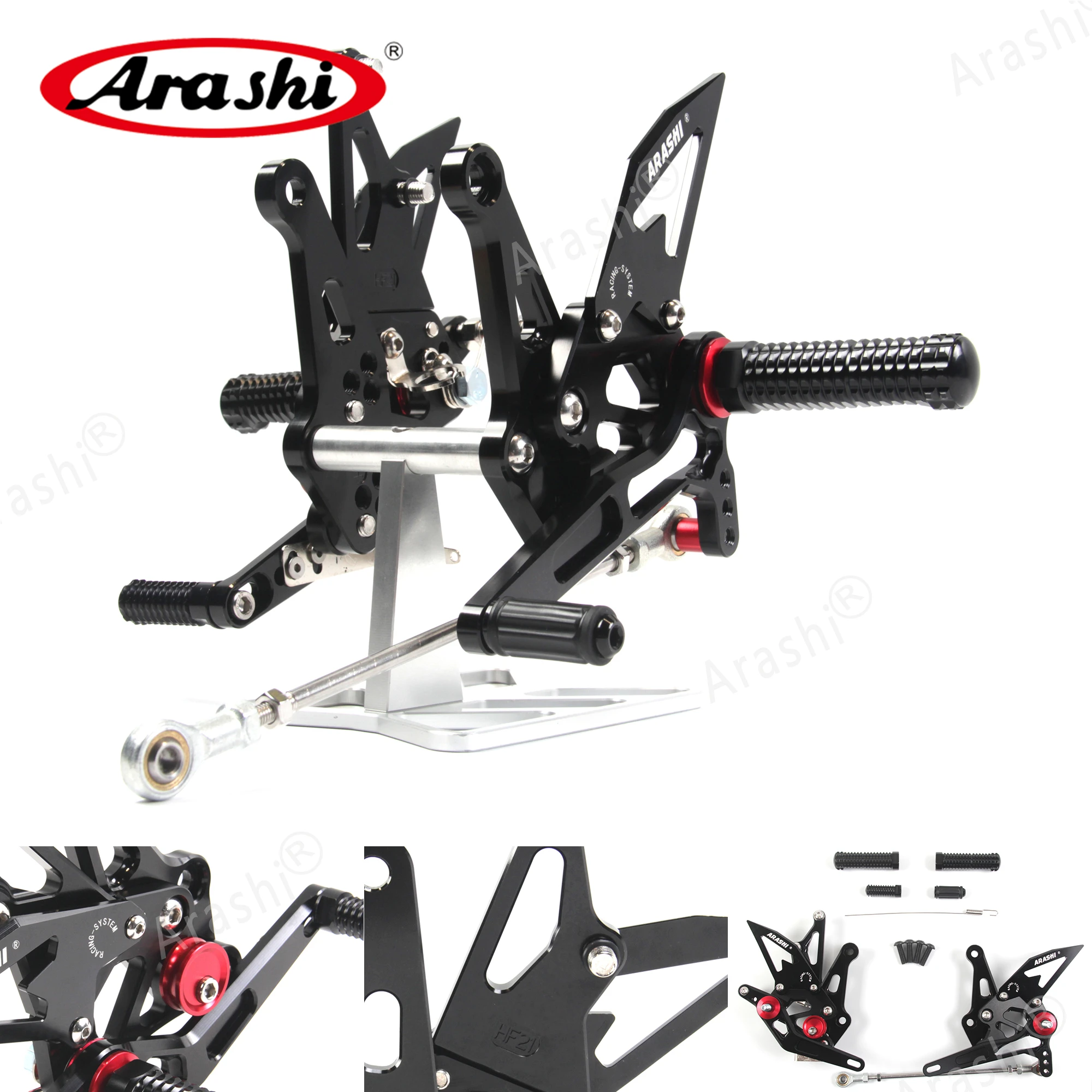 Регулируемая подставка для ног Arashi для KAWASAKI Z1000 Z 1000 Z1000SX CNC Rearset подножки Задние подножки алюминиевые