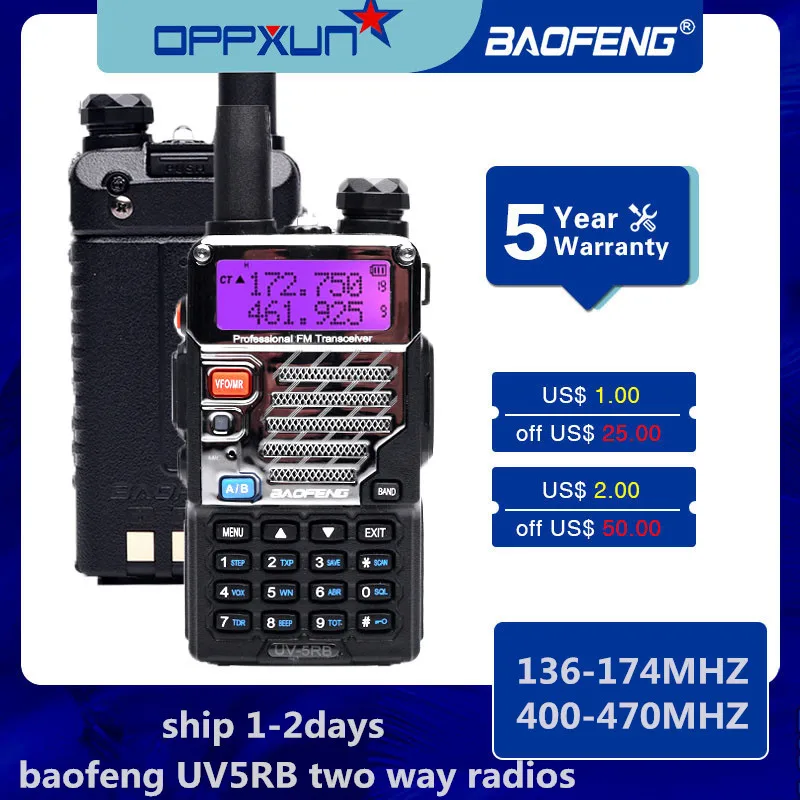 Baofeng UV-5RB для полиции рации сканер радио двухдиапазонный Cb Ham приемопередатчик UV5RB