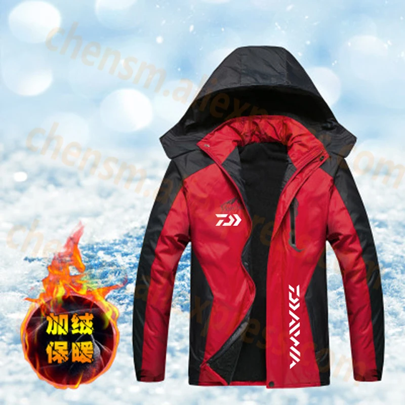 DAIWA одежда для рыбалки зима осень зима водонепроницаемые теплые куртки для рыбалки мужские флисовые толстые уличные рубашки для рыбалки XL-6XL