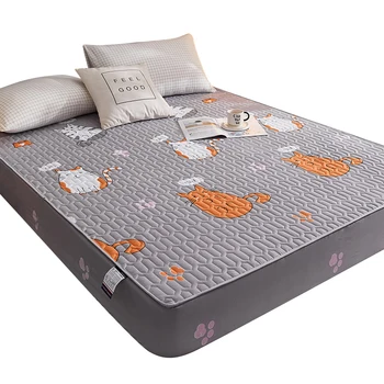 

Waterproof Mattress Protector Bedspread Dustproof Padded Thicken Warm Bed Sheet Bedspread DTT88