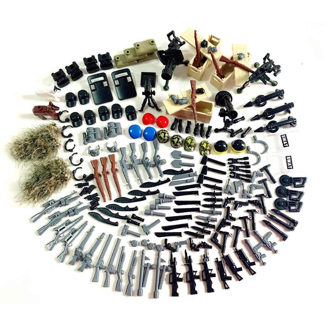 WW2 German Army Modern War Small Particle Building Block Figure Weapons Accessories Kit 4