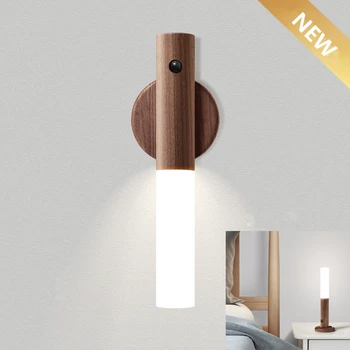 

Induction European Wall Lights Wooden Night Light for Candlle Living Room Hallway Wardrobe Decoration Wall Lamp Vanity Light