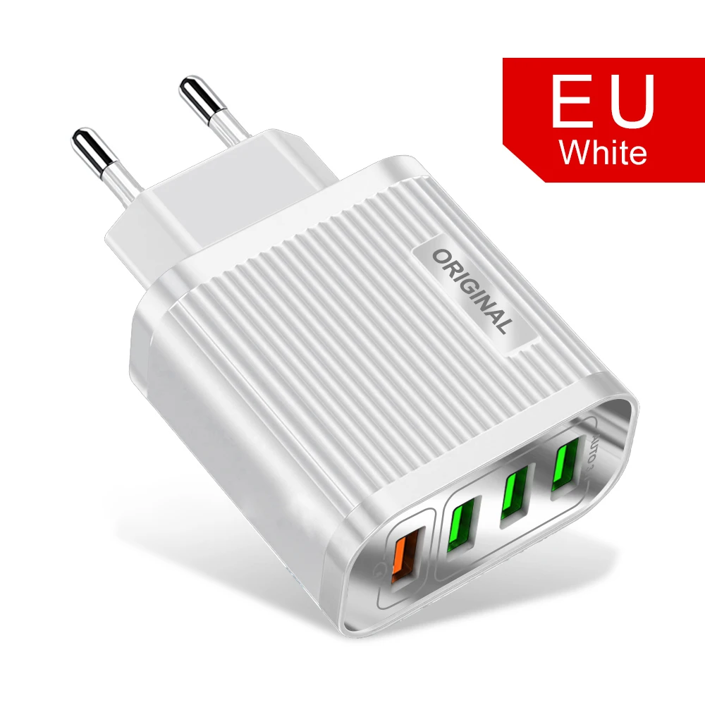 Быстрая зарядка 3,0 4,0 USB зарядное устройство для телефона 4 порта USB 35 Вт QC3.0 быстрое зарядное устройство для iPhone 11 Xiaomi huawei настенное зарядное устройство адаптер