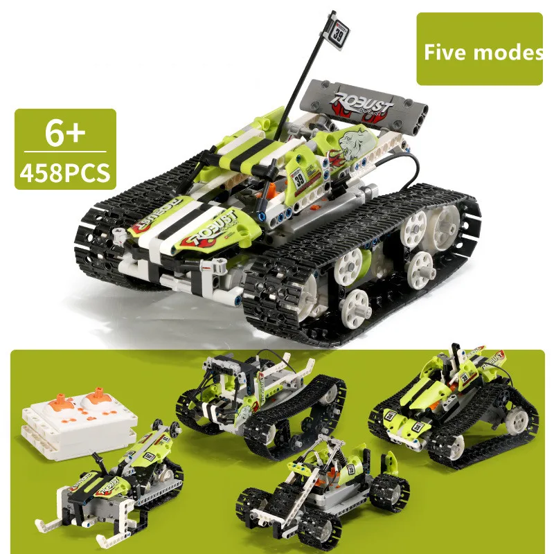 

City Off-road RC Racing Car Electric Building Blocks Creative High-Tech Remote Control Tracked Stunt Car Bricks Toy for Children