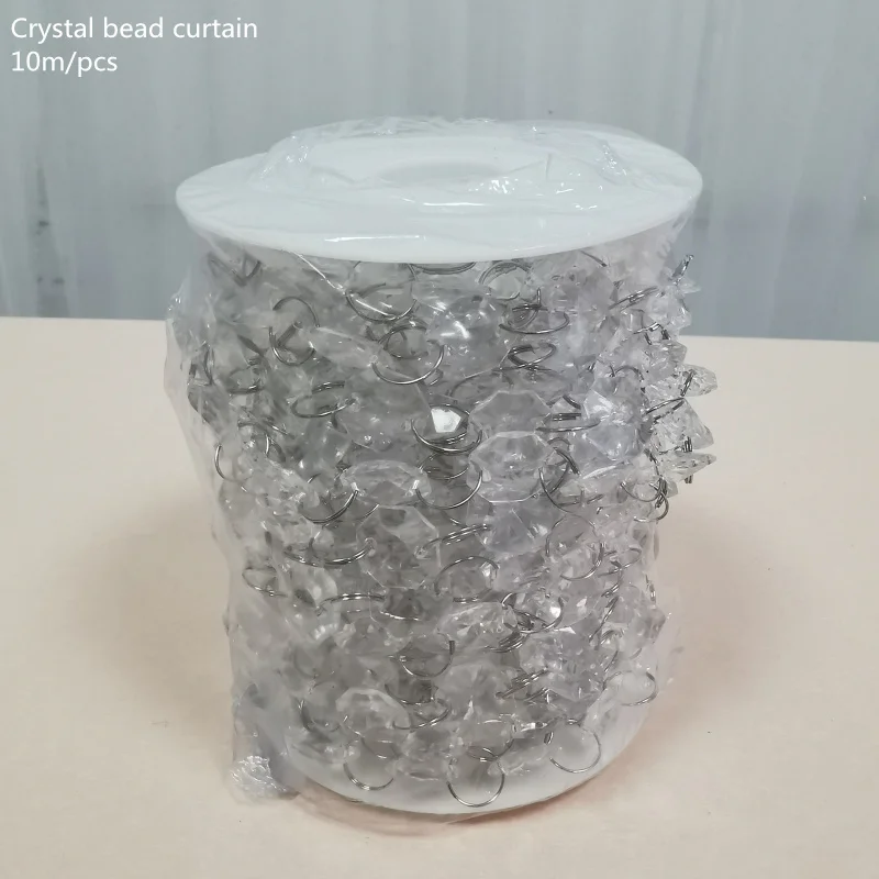 Crystal bead curtain Новинка, кованое железо, квадратная бусина, занавеска, подставка для цветов, свадебное дорожное украшение, свадебные реквизиты, украшение для дома - Цвет: Crystal bead curtain
