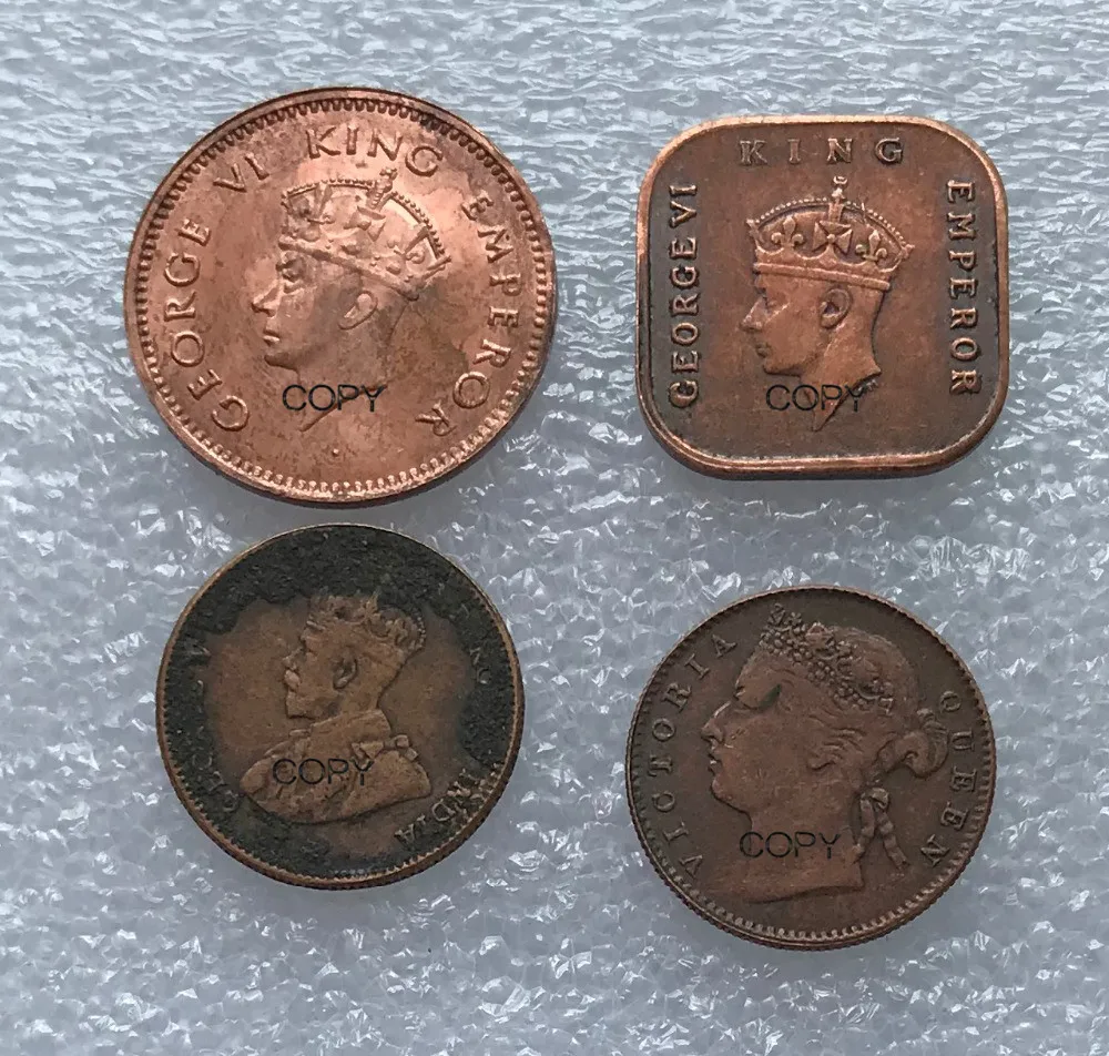 14 каратные проливы Джордж 1883 1/4 Cent 1940 1/2 1938 Pice 1899 Витория посылка продажа медных