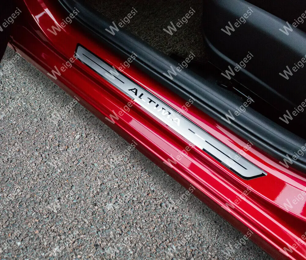 Car Stainless Steel Door Sill Scuff Plates Car Door Sill Protective Cover for NISSAN ALTIMA 2018