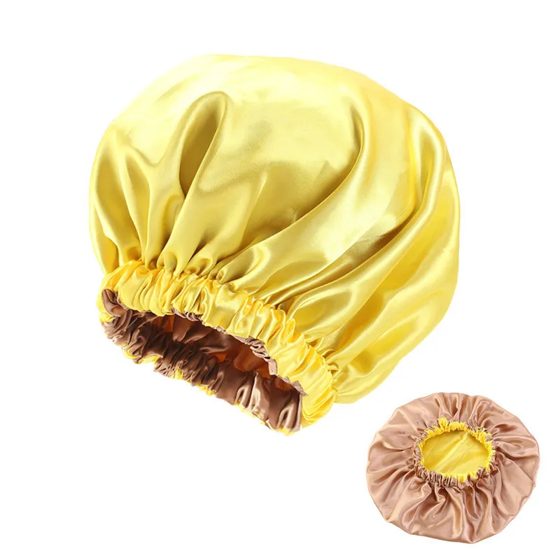 New Extra Large Satin Lined Bonnet Women Big Size Beauty Print Satin Silk Bonnet Sleep Night Cap Head Cover Bonnet Hat Wholesale