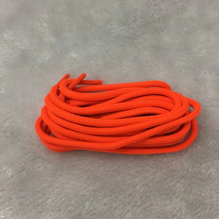1 пара классических однотонных круглых шнурков, прочные Полиэстеровые шнурки для обуви, шнурки для кроссовок, 21 цвет, 70 см, 90 см, 120 см, 150 см - Цвет: Оранжевый