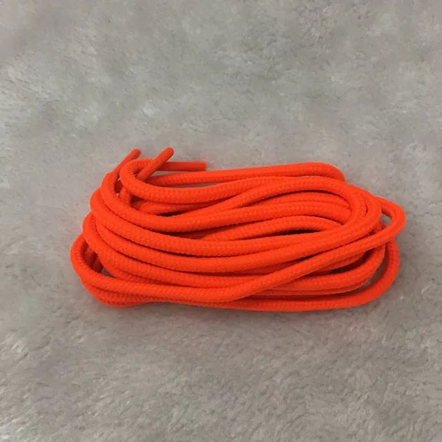 1 Pair Classic Solid Round Shoelaces Durable Polyester Shoe laces Boot Laces Sneaker Shoelace 21 Colors 70cm 90cm 120cm 150cm Orange