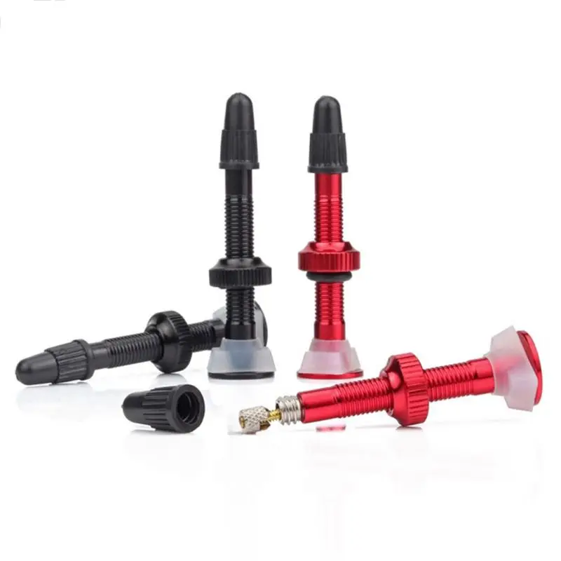 

Silicone Bicycle Inner Tube Nozzle Lightweight Carbon Ring Aluminum Alloy French Vacuum Tire Valves Mountain Road Bikes Nozzles
