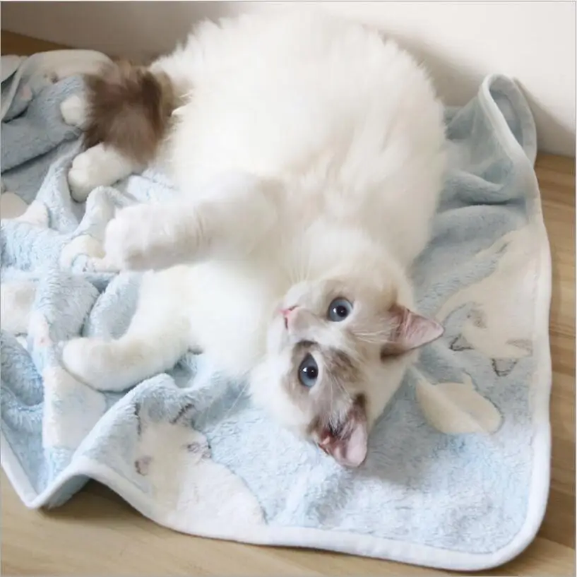 100x75cm Soft Fleece Cat Blankets Cat Bed Mats Pet blanket Cats Dogs Bed  Blanket Cover For Small Puppy Cat Pet 10 Style|cat dog bed|pet blanketdog  bed - AliExpress