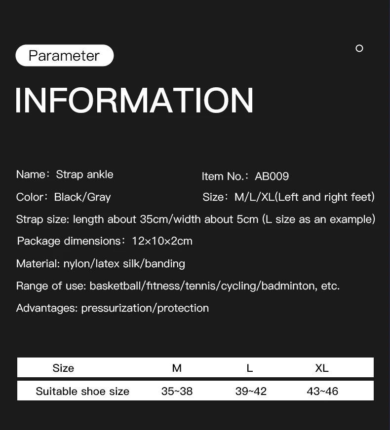 1/2 Pcs Ankle Support Bandage Compression Sleeve Breathable for Injury Recovery Joint Pain Basket Foot Sports Socks Tobillera