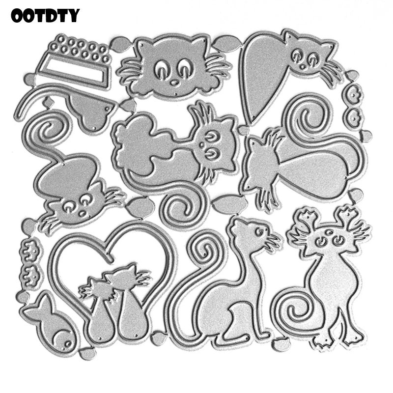 Fustelle Metalliche Per Scrapbooking – Stencil Taglio Con Motivi Animali, Papaveri E Alberi