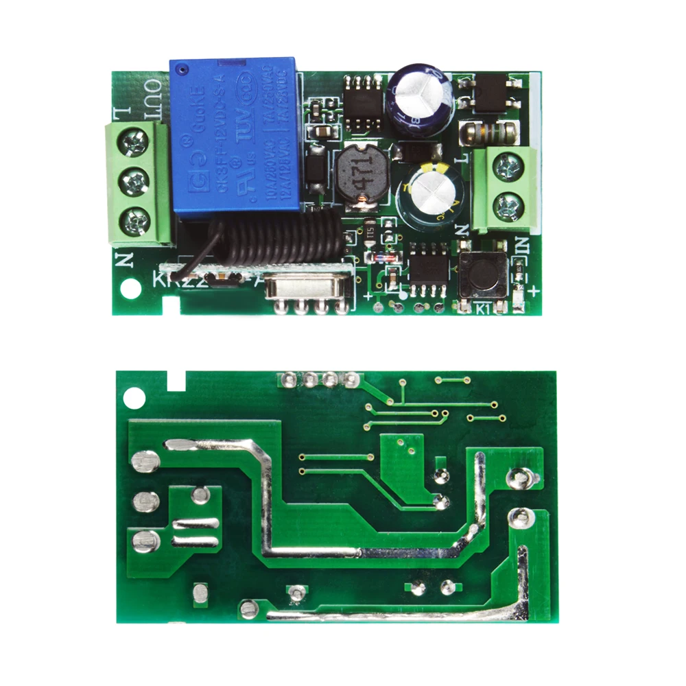 Rubrum AC 220 В 433 МГц реле 1CH пульт дистанционного управления приемник RF релейный переключатель модуль беспроводной 433 МГц для светильник