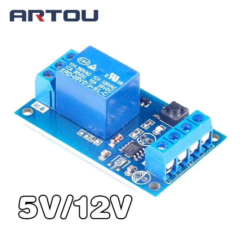 ARCELI 12V Bond Bistable Relay Module Car Modification Switch One Key Start and Stop The Self-Locking